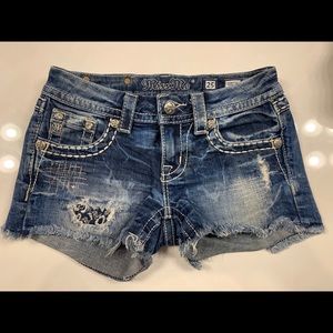 Miss Me Low rise distressed shorts